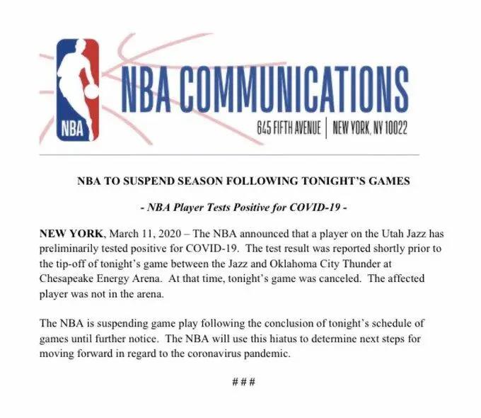 爵士中鋒戈貝爾確診！NBA宣布本賽季暫停