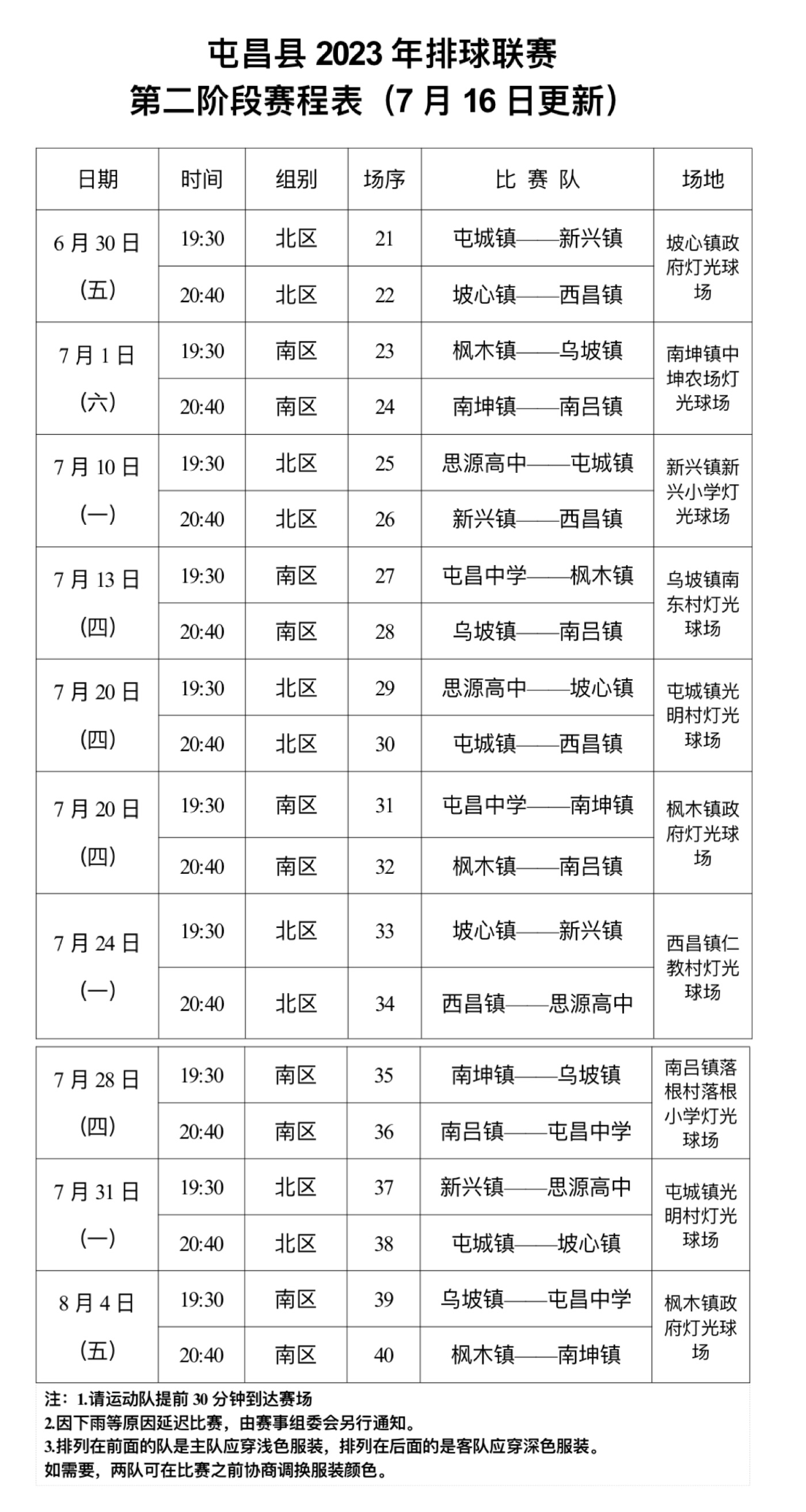 受臺(tái)風(fēng)影響，屯昌縣2023年排球聯(lián)賽賽程調(diào)整